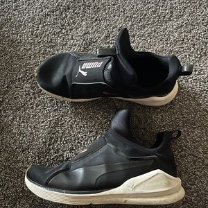 Puma Black and White High Top Sneakers